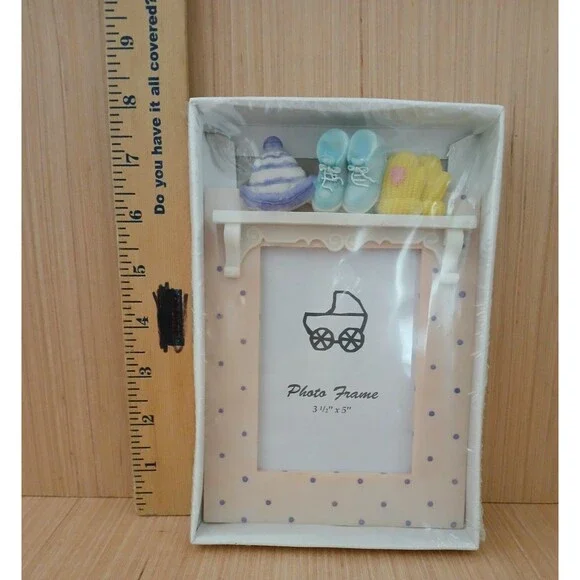 NEW Midwestern Home Products Cute Baby Picture Frame Newborn Holds 3.5x5 Picture - Picture 7 of 8